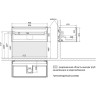 Тумба LEMARK BUNO MINI 100 см под раковину, подвесная,1 ящик, белый глянец LM05BM100T